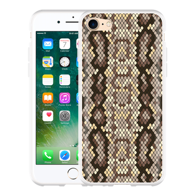 Cazy Hoesje geschikt voor iPhone 7 - Snakeskin Pattern