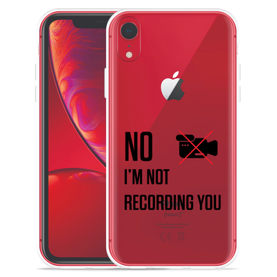 Cazy Hoesje geschikt voor iPhone Xr - Not recording you