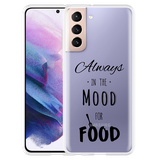 Hoesje geschikt voor Samsung Galaxy S21 - Mood for Food Black