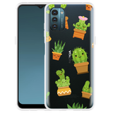 Cazy Hoesje geschikt voor Nokia G11/G21 - Happy Cactus