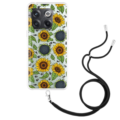 Cazy Hoesje met Koord geschikt voor OnePlus 10T - Sunflowers