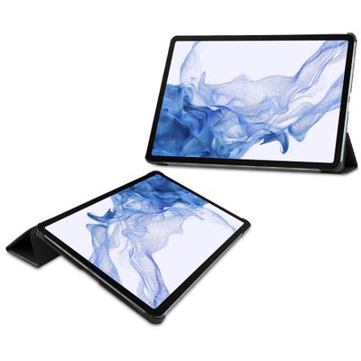 Cazy TriFold Hoes met Auto Slaap/Wake geschikt voor Samsung Galaxy Tab S8+ - Zwart