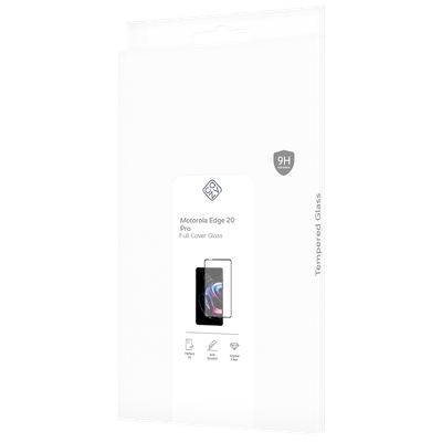 Cazy Full Cover Glass Screen Protector geschikt voor Motorola Edge 20 Pro - Zwart