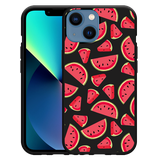 Hoesje Zwart geschikt voor iPhone 13 Mini - Watermeloen