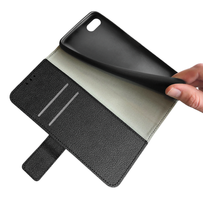Cazy Wallet Classic Hoesje geschikt voor iPhone 7/8/SE 2020/2022 - Zwart