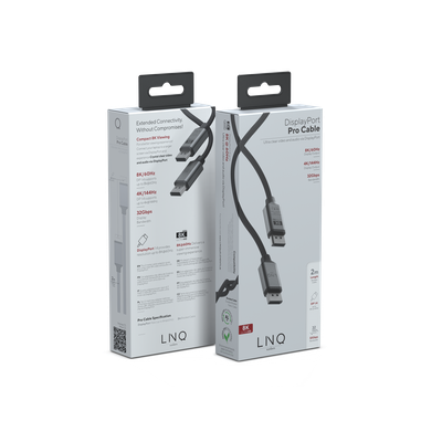 LINQ Connects Display Port to Display Port - Pro Kabel (8K/60Hz) - 2 meter