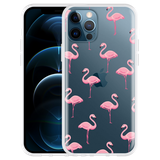 Hoesje geschikt voor iPhone 12 Pro - Flamingo