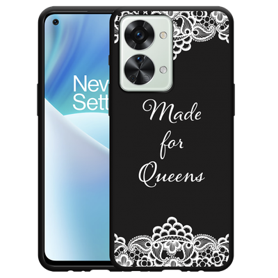 Cazy Hoesje Zwart geschikt voor OnePlus Nord 2T - Made for queens