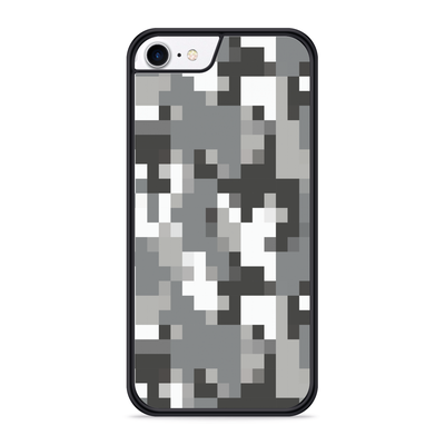 Cazy Hardcase hoesje geschikt voor iPhone 8 - Pixel Camouflage
