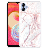 Hoesje geschikt voor Samsung Galaxy A04e White Pink Marble
