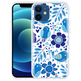 Hoesje geschikt voor iPhone 12 - Blue Bird and Flower