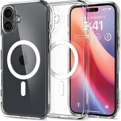 Spigen Hoesje geschikt voor iPhone 16 - Ultra Hybrid MagFit - Transparant