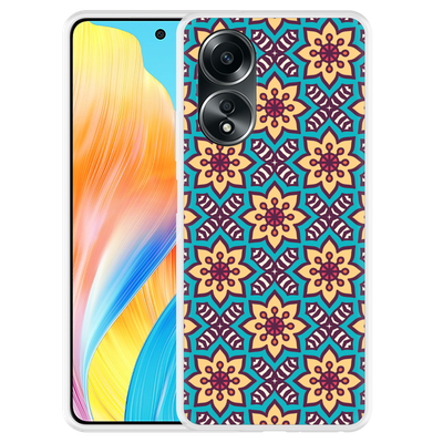 Cazy Hoesje geschikt voor Oppo A58 4G Mandala Hippie II