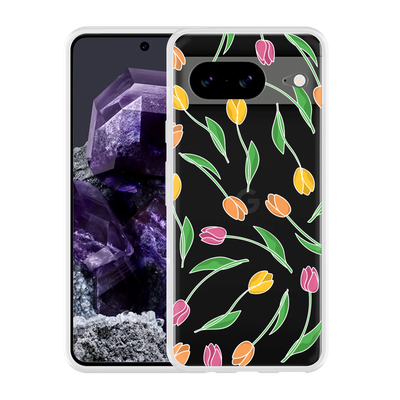 Cazy Hoesje geschikt voor Google Pixel 8 Tulpen