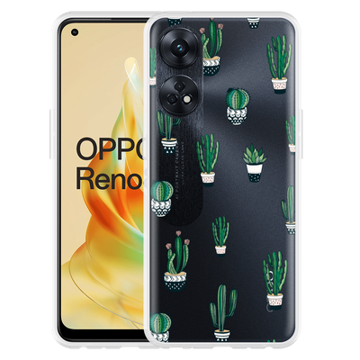 Cazy Hoesje geschikt voor Oppo Reno8 T 4G Green Cactus