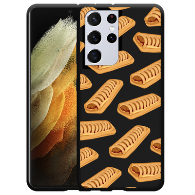 Cazy Hoesje Zwart geschikt voor Samsung Galaxy S21 Ultra - Frikandelbroodjes