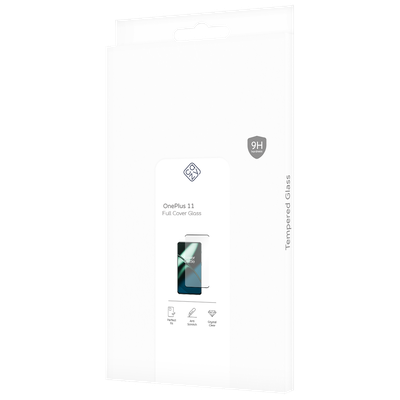 Cazy Full Cover Glass Screen Protector geschikt voor OnePlus 11 - Zwart