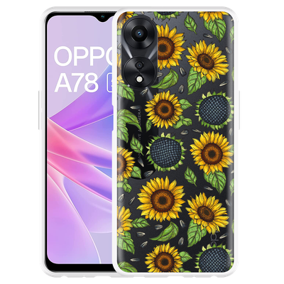 Cazy Hoesje geschikt voor Oppo A78 5G Sunflowers