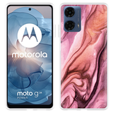 Hoesje geschikt voor Motorola Moto G04/G04s/G24/G24 Power Dromerig Marmer