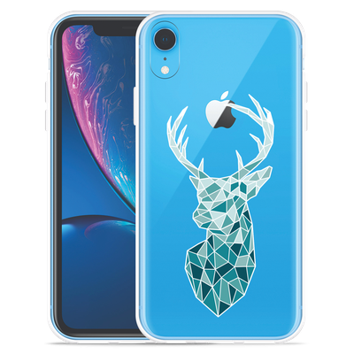 Cazy Hoesje geschikt voor iPhone Xr - Art Deco Deer