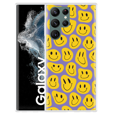 Cazy Hoesje geschikt voor Samsung Galaxy S22 Ultra - Smileys