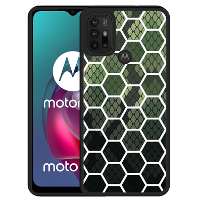 Cazy Hardcase hoesje geschikt voor Motorola Moto G10 - Snakeskin Honeycomb