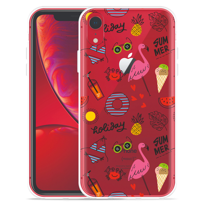 Cazy Hoesje geschikt voor iPhone Xr - Summer Flamingo