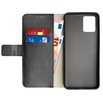 Cazy Wallet Classic Hoesje geschikt voor Motorola Moto G54 5G - Zwart
