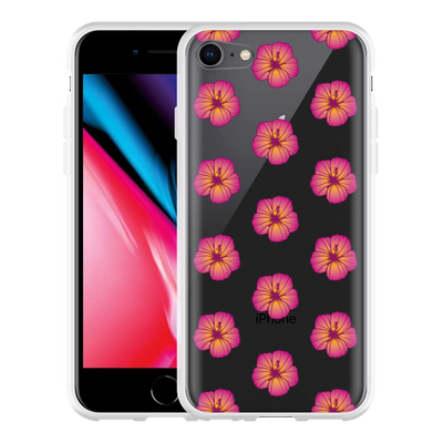Cazy Hoesje geschikt voor iPhone 8 - Hawaiiaanse Bloem II