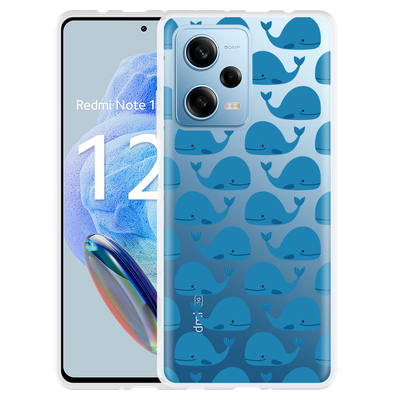 Cazy Hoesje geschikt voor Xiaomi Redmi Note 12 Pro 5G Whales