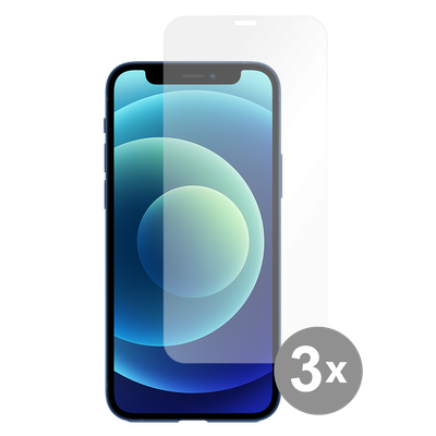 Cazy Tempered Glass Screen Protector geschikt voor iPhone 12 - Transparant - 3 stuks