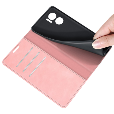 Cazy Wallet Magnetic Hoesje geschikt voor Xiaomi Redmi 10 5G - Roze