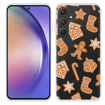 Cazy Hoesje geschikt voor Samsung Galaxy A55 Christmas Cookies