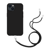 TPU Hoesje met Koord geschikt voor iPhone 13 - Zwart