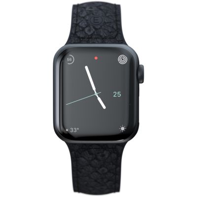 Njord Collections Zalm Leder Smartwatchband geschikt voor Apple Watch 44mm/45mm/Ultra - Grijs