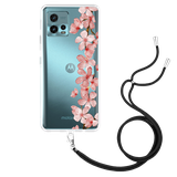 Hoesje met Koord geschikt voor Motorola Moto G72 - Flower Branch