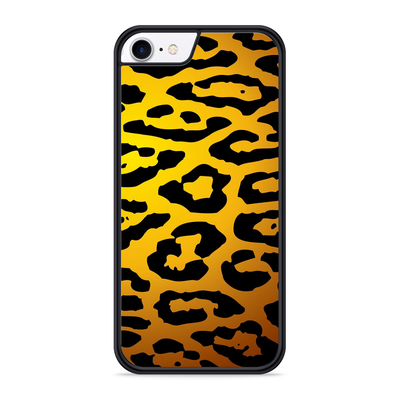 Cazy Hardcase hoesje geschikt voor iPhone 8 - Luipaard Goud Zwart