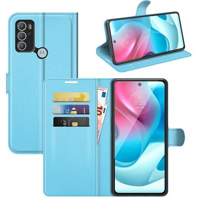 Cazy Portemonnee Wallet Hoesje geschikt voor Motorola Moto G60s - Blauw