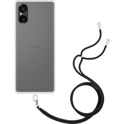 Just in Case Sony Xperia 5 V - Soft TPU Case with Necklace Strap - Clear