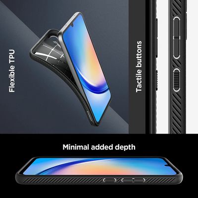 Hoesje geschikt voor Samsung Galaxy A34 - Spigen Liquid Air Case - Zwart