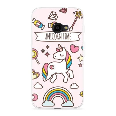 Cazy Hoesje geschikt voor Samsung Galaxy Xcover 4s - Unicorn Time