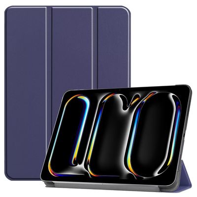 Cazy Hoes geschikt voor iPad Pro 11 2024 (5th Gen) - TriFold Tablet Smart Cover - Blauw