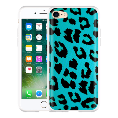 Cazy Hoesje geschikt voor iPhone 7 - Luipaard Groen Zwart