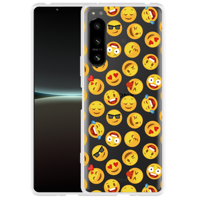 Cazy Hoesje geschikt voor Sony Xperia 5 IV - Emoji