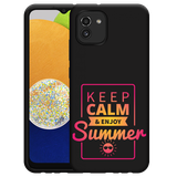 Hoesje Zwart geschikt voor Samsung Galaxy A03 - Summer Time