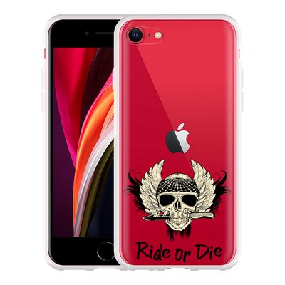 Cazy Hoesje geschikt voor iPhone SE 2020 - Ride or Die