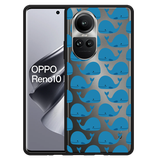 Hoesje Zwart geschikt voor Oppo Reno10 Pro 5G Whales
