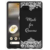 Hoesje Zwart geschikt voor Google Pixel 6a - Made for queens