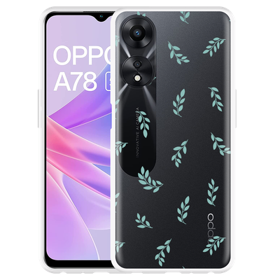 Cazy Hoesje geschikt voor Oppo A78 5G Kleine Blaadjes