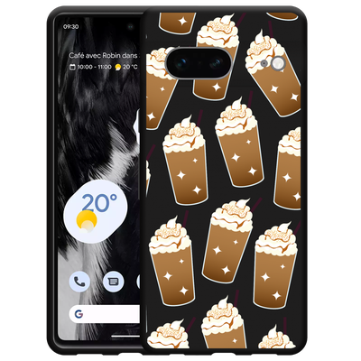 Cazy Hoesje Zwart geschikt voor Google Pixel 7 - Frappuccino's